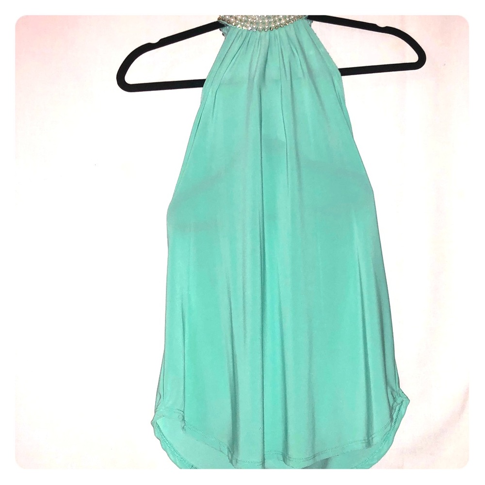 Turquoise dress up top